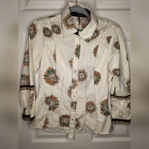 Anthropologie Taikonku button front shirt multicolor long sleeve (no Size Tag)